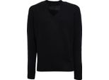 9774Y Maglione Uomo Messagerie Dark Blue Mix Wool V-Neck Sweater Man