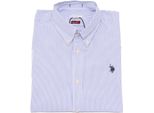 3849K Camicia Uomo U.S. Polo Assn. Slim Fit Light Blu/White Striped Shirt Man