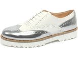 B1696 Scarpa Inglese Donna Hogan Route Francesina Sneaker Bianco Shoe Woman