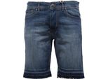 2858Z Bermuda Uomo Gaudi' Jeans Liam Fringed Slim Fit Blue Shorts Man