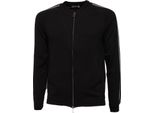 7387J Maglione Uomo Paolo Pecora Full Zip Cotone Black/Grey Sweater Man