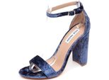 F0998 Sandalo Donna Velvet Light Blue Steve Madden Scarpe Velluto Shoe Woman
