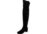 F6256 Stivale Donna Black Unisa Kama Scarpe Suede Stretch Boot Shoe Woman