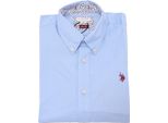 3726K Camicia Uomo U.S. Polo Assn. Slim Fit Light Blue Shirt Cotone Man