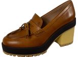 E25 Decollete Donna Hogan H475 Green Rubber Heel Loafer Shoes Women