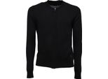 8375K Maglione Uomo Hosio Black Wool Full Zip Sweater Man
