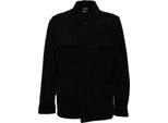 8892AB Giacca Camicia Uomo Bagutta Velvet Black Shacket Men