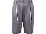 4475AF Bermuda Uomo Markup Light Blue Mix Linen Striped Short Pant