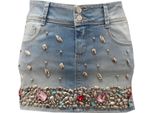 7667AC Gonna Bimba Girl Met Denim Jewel Skirt Kid