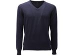 6049AF Maglione Uomo Alpha Studio Blue Navy Wool/Cashmere V-Neck Sweater Man