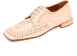 G5294 Scarpa Allacciata Donna Zinda Pink Braided Perforated Leather Shoes Woman