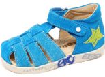 E8602 Sandalo Bimbo Light Blu Falcotto Scarpe Suede/Canvas Shoe Kid Boy