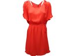 7460AE Abito Donna TWIN-SET Orange Voile Dress Woman