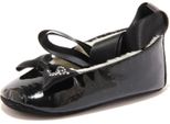 3179U Ballerina Culla Bimba Girl Blumarine Baby Inside Eco Fur Black Shoe