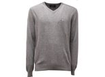 5406AF Maglione Uomo Aquascutum Grey Wool Blend V-Neck Sweater Man