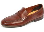 G4514 Mocassino Uomo Green George Brown Leather Loafer Shoe Man