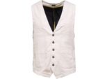 0213W Gilet Uomo Messagerie Linen/Cotone White/Black Waistcoat Man