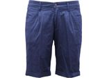6011AH Bermuda Uomo Four.Ten Blue Textured Cotone Shorts Man