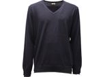 4977AF Maglione Uomo OFFICINA36 Blue Wool Blend V-Neck Sweater Man