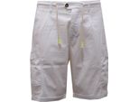 0160AH Bermuda Cargo Uomo OFFICINA36 White Shorts Man