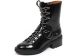 H0264 Stivaletto Donna Emporio Armani Black Leather Boots Woman