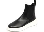 H2984 Beatles Donna Hogan Rebel Donna H562 Chelsea Stivali In Pelle Nero