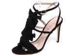 F1810 Sandalo Donna Black Alberto Gozzi Scarpe Suede Sandal Shoe Woman