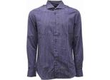 3733AR Camicia Uomo Alessandro Boni Custom Fit Man Shirt Blue