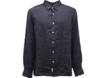 1279AS Camicia Uomo Woolrich Man Linen Shirt Blue