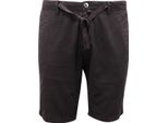 6382Av Bermuda Uomo Over/D Slim Man Linen Shorts Black