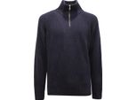 1724Az Maglione Uomo Brooksfield Man Half Zip Wool Blend Sweater