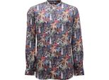 5453AS Camicia Coreana Uomo Mazzarelli Green Stone Slim Man Shirt