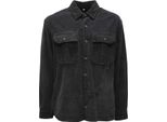 9872Au Camicia Velluto Uomo Paolo Pecora Man Garment Dyed Velvet Shirt