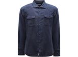 5113Az Camicia Uomo Sun68 Man Garment Dye Shirt Blue