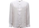 I6165 Camicia Coreana Uomo Mazzarelli Green Stone Man Linen Shirt