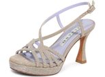 L1184 Sandalo Donna Albano Woman Poliestere Sandal Gold/Silver