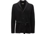 M6849 Maxi Cardigan Uomo Paolo Pecora Man Wool Sweater Black