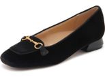 M5667 Mocassino Donna Emanuelle Vee Woman Velvet Loafer Black