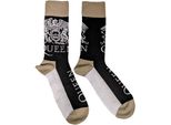 Queen - Calzini Alla Caviglia Per Uomo/Donna Unisex, Logo RO14686 (37 Eu - 40,5 Eu) (Nero)