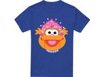 Sesame Street - T-Shirt Per Uomo/Donna Unisex, Disegno Natalizio TV23718 (S) (Blu Reale)