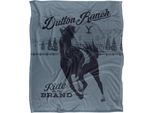 Yellowstone - Coperta Per Cavalli "Dutton Ranch"", Setosa E Morbida TV23672 (Taglia Unica) (Grigio/Nero)"
