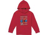 Spider-Man - Felpa Con Cappuccio "Thwip"" Per Bambini, Pullover TV23281 (116) (Rosso)"