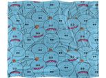 Rick And Morty - Coperta Di Folla, Setosa, Supermorbida TV23686 (Taglia Unica) (Blu/Nero)