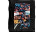 Superman - Coperta A Collage "Torn"", Setosa, Supermorbida TV23630 (Taglia Unica) (Nero/Colore)"