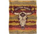 Yellowstone - Coperta Con Teschio, Setosa, Morbidissima TV23676 (Taglia Unica) (Colorata)