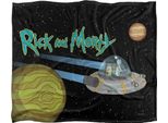Rick And Morty - Coperta Spaziale, Setosa, Supermorbida TV23685 (Taglia Unica) (Nero/Colore)