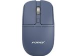 Inf Mouse Wireless 2.4G + Bluetooth Dual Mode, Click Silenzioso, Rotella Metallo Blu