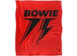 David Bowie - Coperta Con Logo "75"", Setosa E Morbida TV23782 (Taglia Unica) (Rosso/Nero)"
