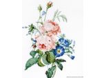 Luca-S Set Per Punto Croce "Bouquet Con Rose"", Schema Contato, 19X28Cm"