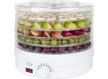 Disidratatore Per Funghi, Frutta E Verdura Essiccatore, Plastica, Bianco 250 Watt 5 Setacci